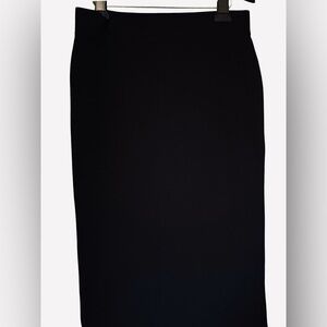 Pure Jill Elegant Black Pencil Midi Skirt for Women Medium
